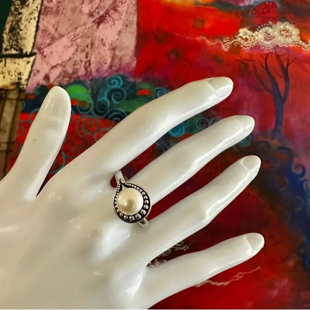Honora Sterling Silver Cultured Pearl Ring